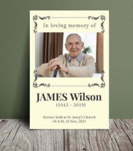 Swirl frame funeral order of service (011) - Free Funeral Order of Service Template