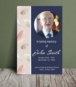 Editable geometrical order of service (014) - Free Funeral Order of Service Template