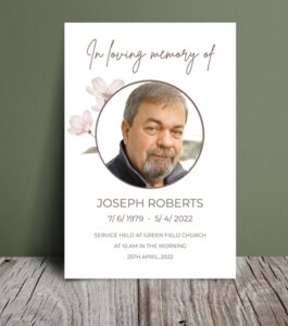 Celebration Of Life Program Template 030 - Free Funeral Order of Service Template