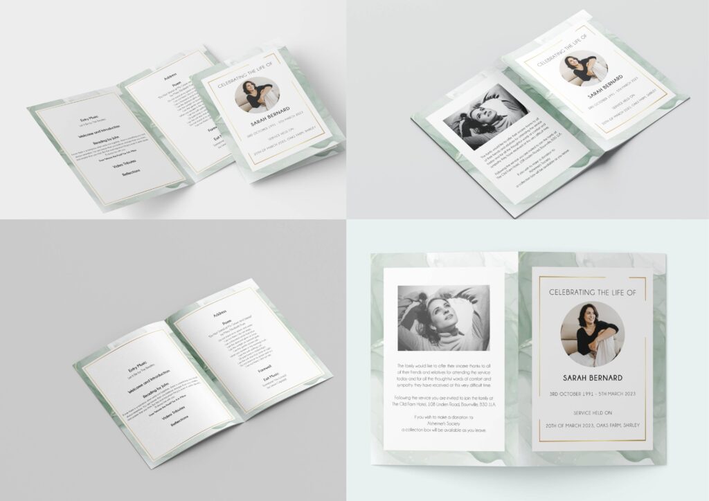 free funeral order of service