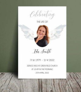 Angels Celebration Of Life Program Template 031 - Free Funeral Order of Service Template
