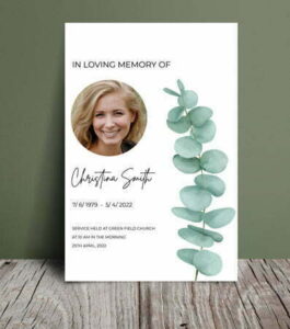 Eucalyptus funeral order program template (033) - Free Funeral Order of Service Template