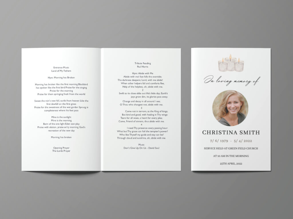 Funeral Service Booklet Ideas