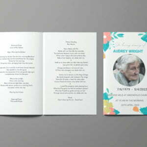 order of service for funerals printing - 4 page booklet