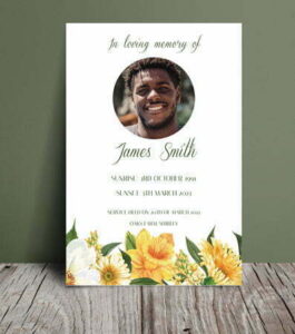 Sunflower funeral order of service 050 - Free Funeral Order of Service Template