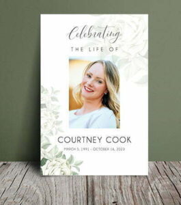 White rose funeral order of service 054 - Free Funeral Order of Service Template