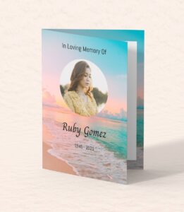 Aqua funeral order of service (002) - Template Design