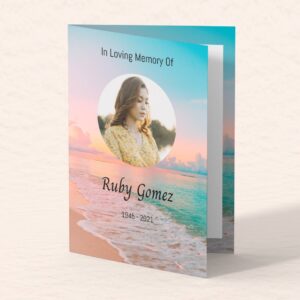 Aqua funeral order of service (002) - Template Design