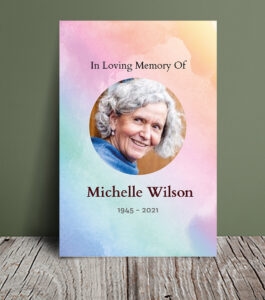 Rainbow colours funeral order of service (001) - Template Design