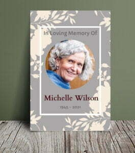 Floral shadow order of service (004) - Template Design