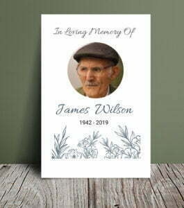 Simple floral outline order of service (013) - Template Design