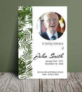 Greenery funeral order of service (016) - Template Design