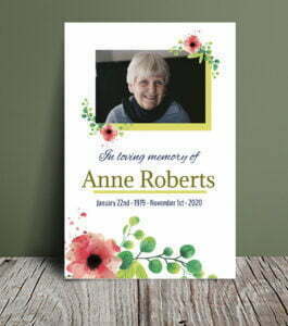 Floral funeral order of service (018) - Template Design