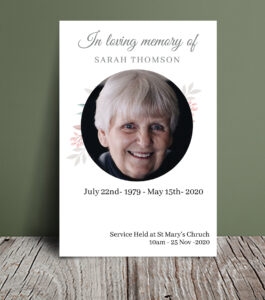 Modern funeral order of service template 028 - Template Design