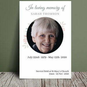 Modern funeral order of service template 028 - Template Design