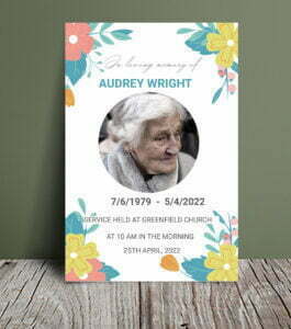Multicolour floral funeral program booklet 029 - Template Design