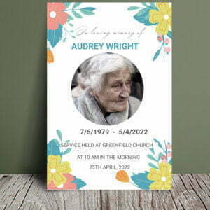 Multicolour floral funeral program booklet 029 - Template Design