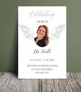 Angels Celebration Of Life Program Template 031 - Template Design
