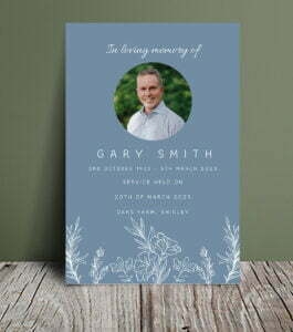 Blue Funeral Program Template 035 - Template Design