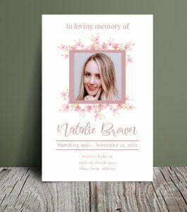 Blossom funeral order of service 042 - Template Design