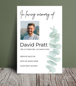 Eucalyptus funeral order of service 043 - Template Design