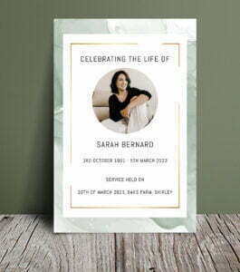 Soothing green funeral order of service 048 - Template Design