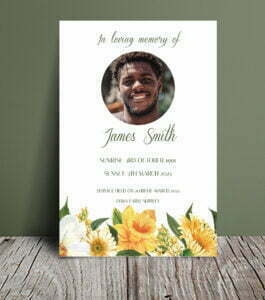 Sunflower funeral order of service 050 - Template Design