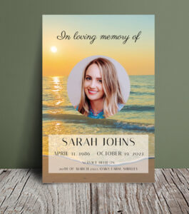 Beach funeral order of service 053 - Template Design