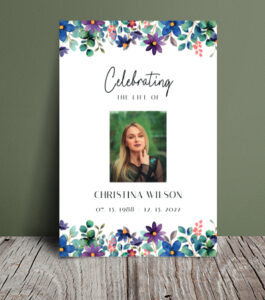 Colourful floral celebration of life (057) - Template Design