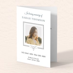 Simple editable funeral order of service (015) - Template Design