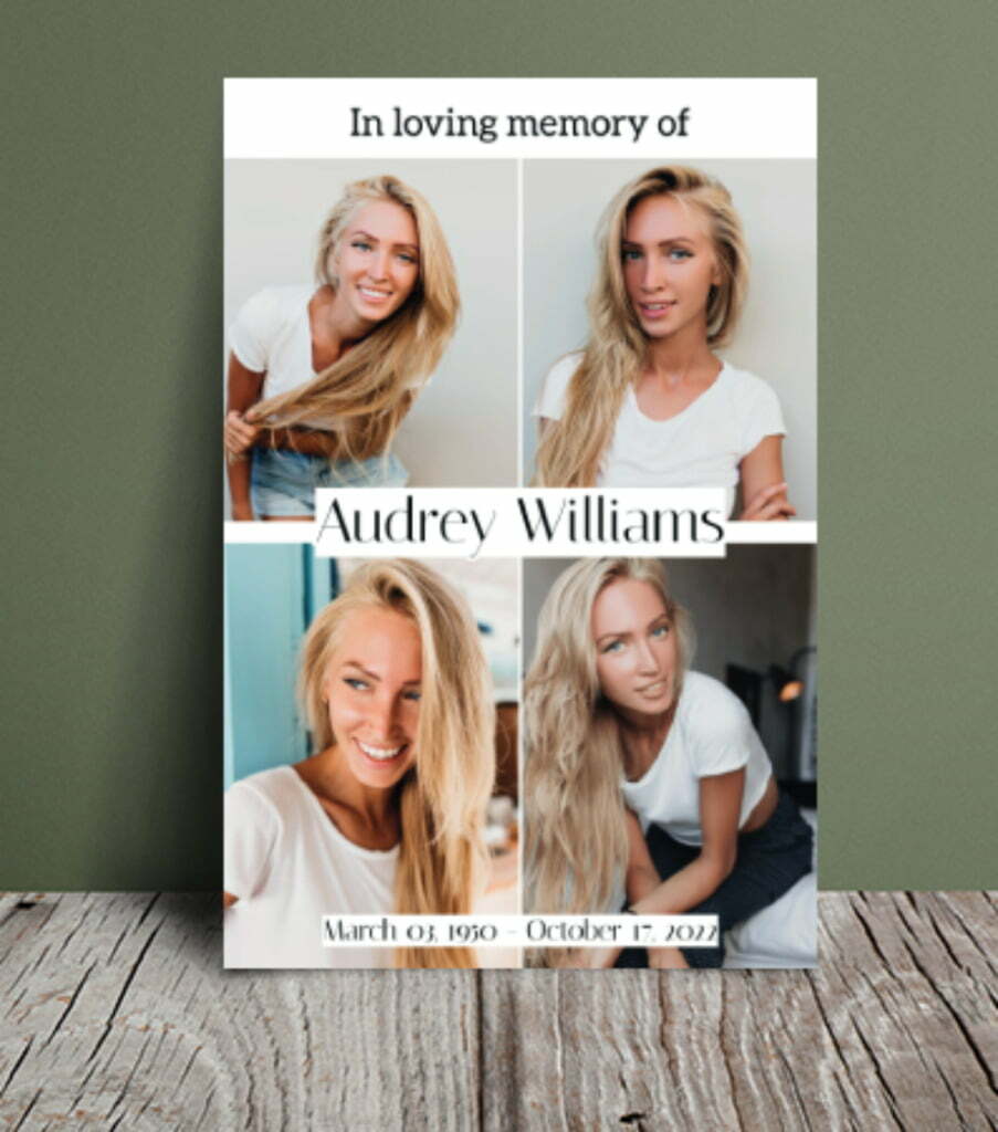 Photo collage 2 funeral order of service 063