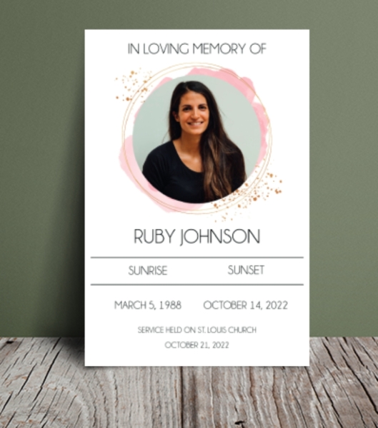 Soft funeral order of service 068 - Free Funeral Order of Service Template