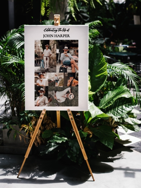 Funeral memorial board