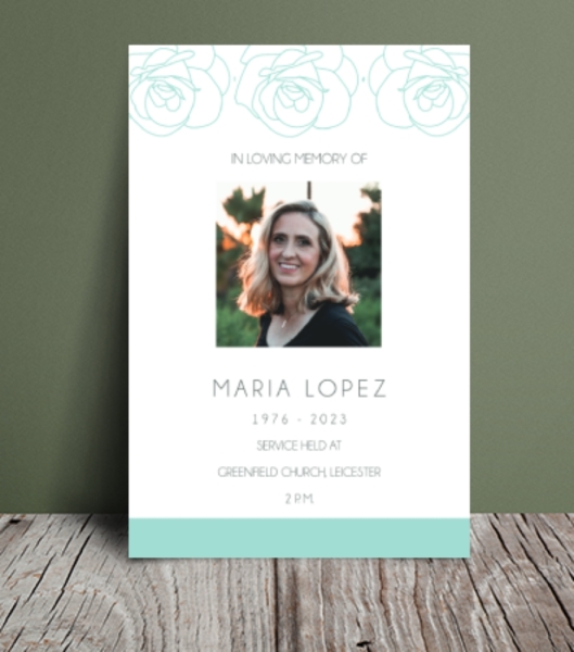 Simple funeral order of service 075 - Free Funeral Order of Service Template