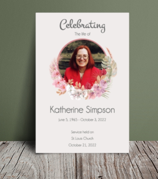 Orchid funeral order of service 077 - Free Funeral Order of Service Template