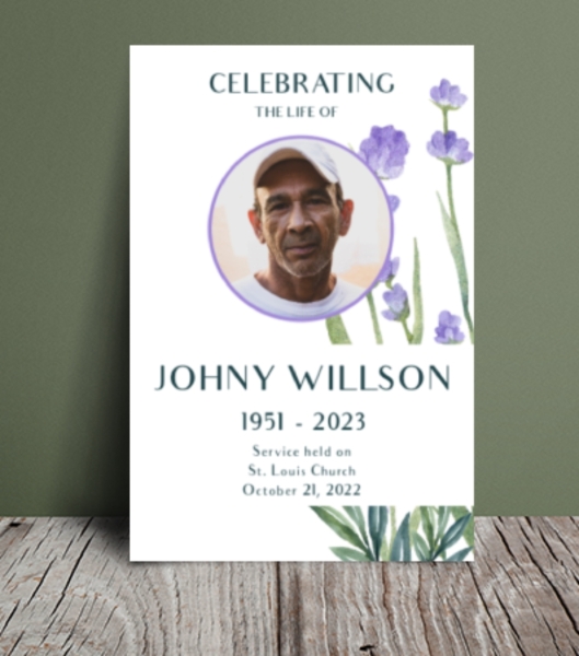 Orchid funeral order of service 079 - Free Funeral Order of Service Template