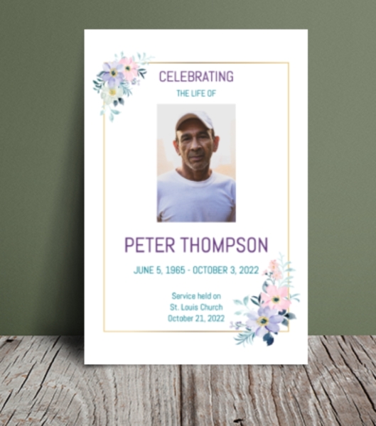 Funeral order of service 090 - Free Funeral Order of Service Template