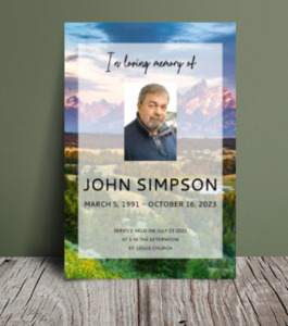 Mountain funeral order of service 093 - Template Design