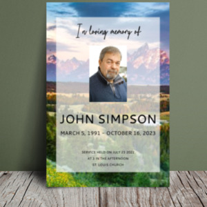 Mountain funeral order of service 093 - Template Design