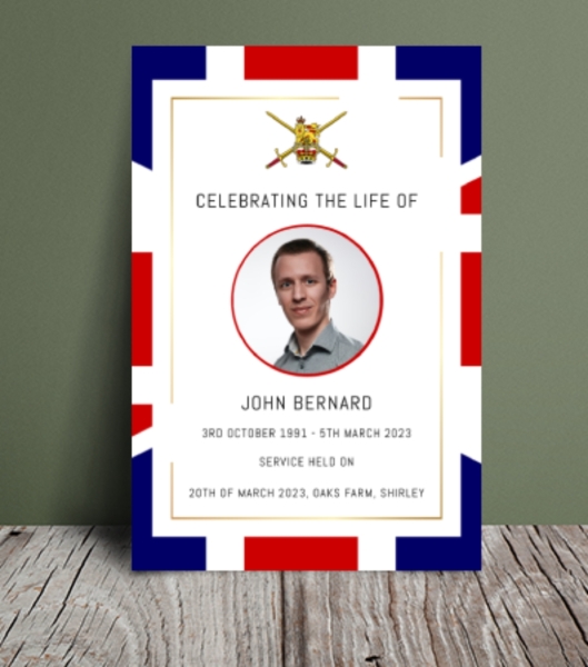 Military funeral order of service 095 - Free Funeral Order of Service Template