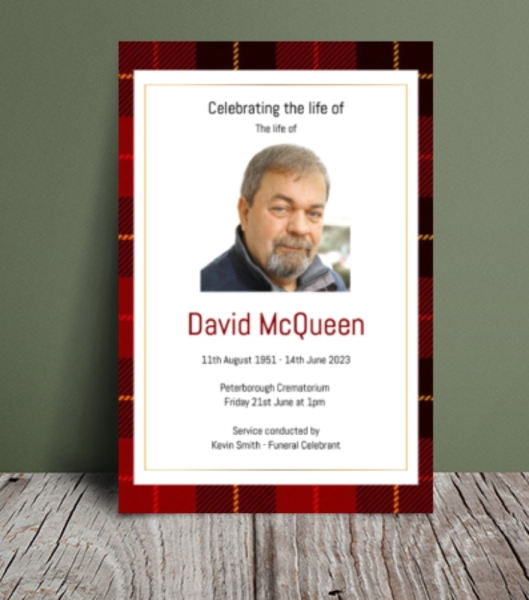 Scottish Tartan funeral order of service 096 - Free Funeral Order of Service Template