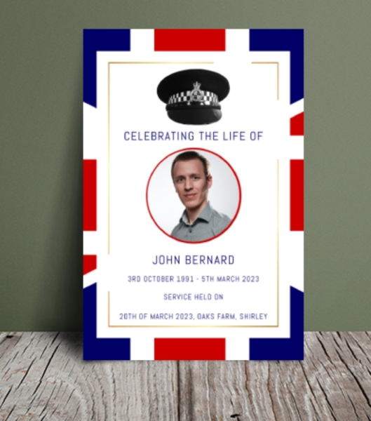 British police funeral order of service 099 - Free Funeral Order of Service Template