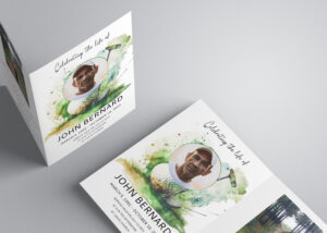 Golf theme- Orders of service funerals