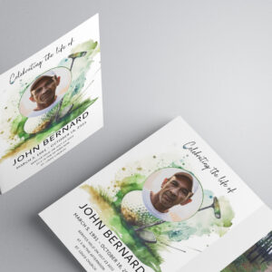 Golf theme- Orders of service funerals