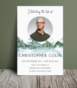 Print funeral order of service