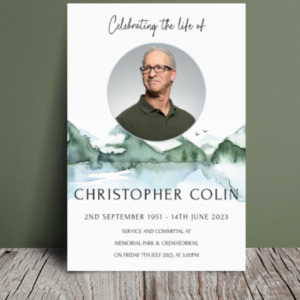 Print funeral order of service