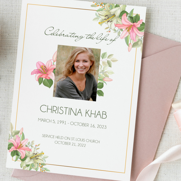 Funeral order of service printing