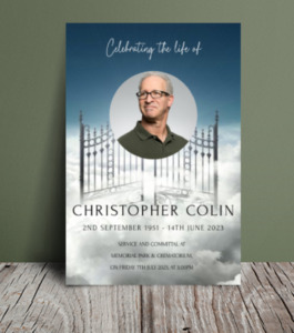 Gates of heaven funeral order of service 105 - Template Design