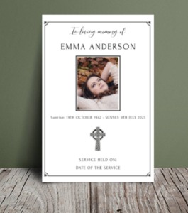 Vintage funeral order of service 107 - Template Design