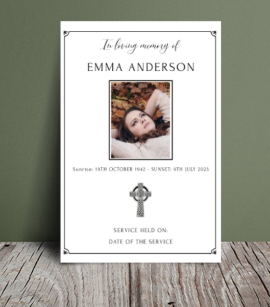 Vintage funeral order of service 107 - Free Funeral Order of Service Template